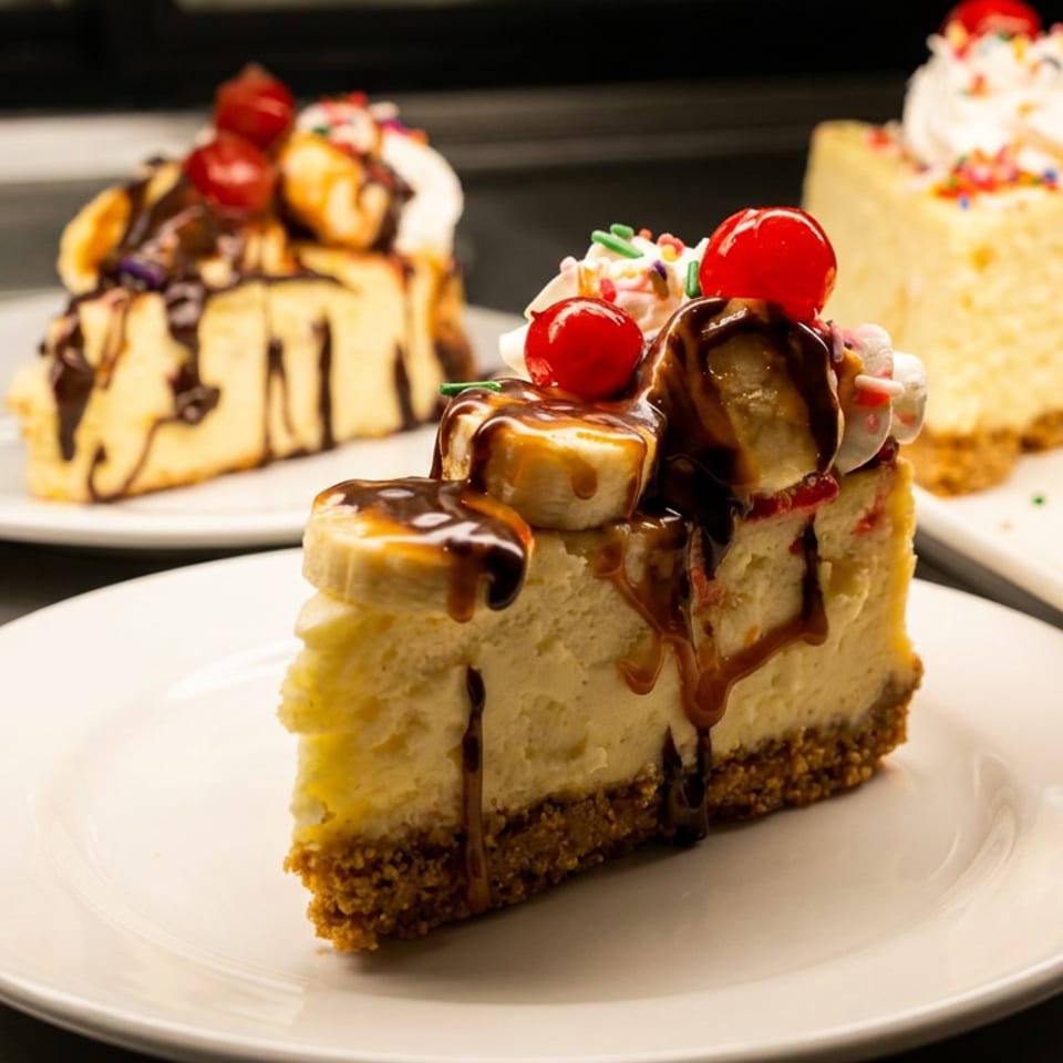Caramel-drizzled cheesecake