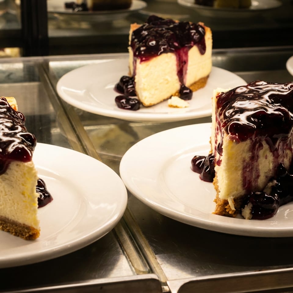 Blueberry cheesecake slices